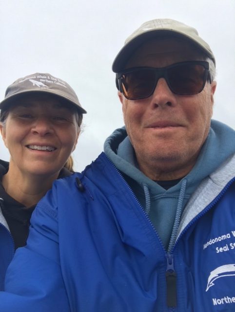 This image shows Scott and Tree Mercer, the couple behind the Mendonoma Whale and Seal Study